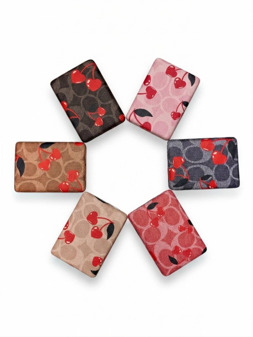 Mirror - Cherry "C" Print Compact 2 In 1 Mirror